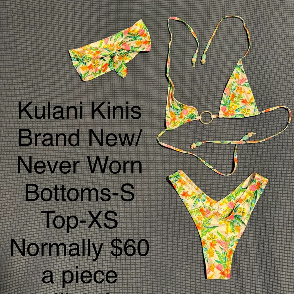 Kulani Kinis Tropical Floral top/Bottoms